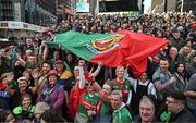 6 April 2024; Mayo supporters gather in Times Square ahead the Connacht GAA Football Senior Championship quarter-final match between New York and Mayo at Gaelic Park in New York, USA. Photo by Sam Barnes/Sportsfile