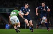 6 April 2024; Dan Sheehan of Leinster, centre, and teammate Joe McCarthy during the Investec Champions Cup Round of 16 match between Leinster and Leicester Tigers at the Aviva Stadium in Dublin. Photo by Seb Daly/Sportsfile