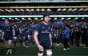 6 April 2024; Ryan Baird of Leinster before the Investec Champions Cup Round of 16 match between Leinster and Leicester Tigers at the Aviva Stadium in Dublin. Photo by Ramsey Cardy/Sportsfile