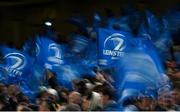 6 April 2024; Leinster supporters during the Investec Champions Cup Round of 16 match between Leinster and Leicester Tigers at the Aviva Stadium in Dublin. Photo by Ramsey Cardy/Sportsfile