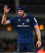 6 April 2024; Ryan Baird of Leinster during the Investec Champions Cup Round of 16 match between Leinster and Leicester Tigers at the Aviva Stadium in Dublin. Photo by Tyler Miller/Sportsfile