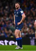 6 April 2024; Robbie Henshaw of Leinster during the Investec Champions Cup Round of 16 match between Leinster and Leicester Tigers at the Aviva Stadium in Dublin. Photo by Tyler Miller/Sportsfile