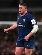 6 April 2024; Tadhg Furlong of Leinster during the Investec Champions Cup Round of 16 match between Leinster and Leicester Tigers at the Aviva Stadium in Dublin. Photo by Tyler Miller/Sportsfile