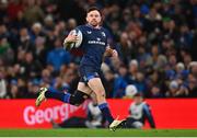 6 April 2024; Hugo Keenan of Leinster during the Investec Champions Cup Round of 16 match between Leinster and Leicester Tigers at the Aviva Stadium in Dublin. Photo by Tyler Miller/Sportsfile