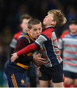 6 April 2024; Action from the Bank of Ireland Half-time Minis match between Mullingar RFC and Skerries RFC at the Investec Champions Cup Round of 16 match between Leinster and Leicester Tigers at the Aviva Stadium in Dublin. Photo by Seb Daly/Sportsfile