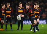 6 April 2024; Action from the Bank of Ireland Half-time Minis match between Mullingar RFC and Skerries RFC at the Investec Champions Cup Round of 16 match between Leinster and Leicester Tigers at the Aviva Stadium in Dublin. Photo by Seb Daly/Sportsfile