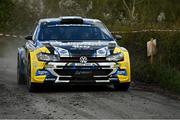 7 April 2024; Aidan Wray and Peter Ward in their VW Polo GTI R5 during the Monaghan Stages Rally Round 2 of the Triton Showers National Rally Championship in Monaghan. Photo by Philip Fitzpatrick/Sportsfile