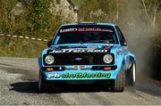 7 April 2024; Frank Kelly and Lauren Kelly in their Ford Escort Mk2 during the Monaghan Stages Rally Round 2 of the Triton Showers National Rally Championship in Monaghan. Photo by Philip Fitzpatrick/Sportsfile