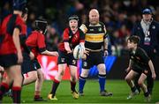 6 April 2024; Action from the Bank of Ireland Half-time Minis match between Birr RFC and Coolmine RFC at the Investec Champions Cup Round of 16 match between Leinster and Leicester Tigers at the Aviva Stadium in Dublin. Photo by Ramsey Cardy/Sportsfile
