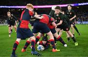 6 April 2024; Action from the Bank of Ireland Half-time Minis match between Birr RFC and Coolmine RFC at the Investec Champions Cup Round of 16 match between Leinster and Leicester Tigers at the Aviva Stadium in Dublin. Photo by Ramsey Cardy/Sportsfile