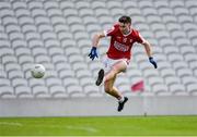 7 April 2024; Chris Og Jones of Cork shoots to score his side's first goal during the Munster GAA Football Senior Championship quarter-final match between Cork and Limerick at SuperValu Páirc Ui Chaoimh in Cork. Photo by Tom Beary/Sportsfile