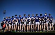7 April 2024; Wicklow players stand for the team photo before the Leinster GAA Football Senior Championship Round 1 match between Westmeath and Wicklow at Laois Hire O’Moore Park in Portlaoise, Laois. Photo by David Fitzgerald/Sportsfile