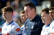 7 April 2024; Monaghan goalkeeper Rory Beggan and his teammates before the Ulster GAA Football Senior Championship preliminary round match between Monaghan and Cavan at St Tiernach's Park in Clones, Monaghan. Photo by Ramsey Cardy/Sportsfile