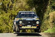 7 April 2024; Michael Conlon and James McEneaney in their Ford Escort Mk2 during the Monaghan Stages Rally Round 2 of the Triton Showers National Rally Championship in Monaghan. Photo by Philip Fitzpatrick/Sportsfile