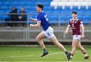7 April 2024; Jack Kirwan of Wicklow celebrates after scoring his side's first goal during the Leinster GAA Football Senior Championship Round 1 match between Westmeath and Wicklow at Laois Hire O’Moore Park in Portlaoise, Laois. Photo by David Fitzgerald/Sportsfile