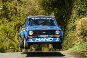 7 April 2024; Anthony Hand and David McCrudden in their Ford Escort Mk2 during the Monaghan Stages Rally Round 2 of the Triton Showers National Rally Championship in Monaghan. Photo by Philip Fitzpatrick/Sportsfile