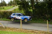 7 April 2024; Jason Black and Karl Egan in their Toyota Starlet  during the Monaghan Stages Rally Round 2 of the Triton Showers National Rally Championship in Monaghan. Photo by Philip Fitzpatrick/Sportsfile