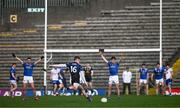 7 April 2024; Monaghan goalkeeper Rory Beggan kicks a free during the Ulster GAA Football Senior Championship preliminary round match between Monaghan and Cavan at St Tiernach's Park in Clones, Monaghan. Photo by Ramsey Cardy/Sportsfile