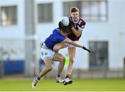 7 April 2024; Robbie Forde of Westmeath in action against Patrick O'Keane of Wicklow during the Leinster GAA Football Senior Championship Round 1 match between Westmeath and Wicklow at Laois Hire O’Moore Park in Portlaoise, Laois. Photo by David Fitzgerald/Sportsfile