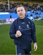 7 April 2024; Wicklow manager Oisin McConville celebrates after the Leinster GAA Football Senior Championship Round 1 match between Westmeath and Wicklow at Laois Hire O’Moore Park in Portlaoise, Laois. Photo by David Fitzgerald/Sportsfile