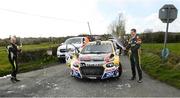7 April 2024; Josh Moffett Keith Moriarty in his Citroen C3 Rally2 celebrate after winning  the Monaghan Stages Rally Round 2 of the Triton Showers National Rally Championship in Monaghan. Photo by Philip Fitzpatrick/Sportsfile