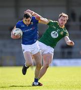 7 April 2024; Darren Gallagher of Longford in action against Ronan Jones of Meath during the Leinster GAA Football Senior Championship Round 1 match between Longford and Meath at Glennon Brothers Pearse Park in Longford. Photo by Ray McManus/Sportsfile