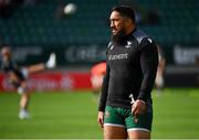 7 April 2024; Bundee Aki of Connacht before the Challenge Cup Round of 16 match between Section Paloise and Connacht at Stade du Hameau in Pau, France. Photo by Loic Cousin/Sportsfile