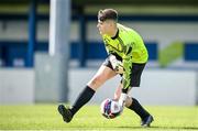 7 April 2024; Malahide United goalkeeper Oisin O’Hea during the FAI Under 17 Cup final match between Malahide United and Peamount United at Whitehall Stadium in Dublin. Photo by Seb Daly/Sportsfile