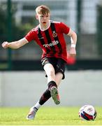 7 April 2024; Pierce Walsh of Malahide United during the FAI Under 17 Cup final match between Malahide United and Peamount United at Whitehall Stadium in Dublin. Photo by Seb Daly/Sportsfile