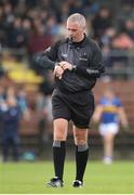 7 April 2024; Referee Brendan Griffin during the Munster GAA Football Senior Championship quarter-final match between Waterford and Tipperary at Fraher Field in Dungarvan, Waterford. Photo by Michael P Ryan/Sportsfile