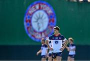 7 April 2024; Liam Kearney of New York reacts at the final whistle after his side's defeat in the Connacht GAA Football Senior Championship quarter-final match between New York and Mayo at Gaelic Park in New York, USA. Photo by Sam Barnes/Sportsfile