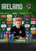 8 April 2024; Head coach Eileen Gleeson during a Republic of Ireland Women's media conference at the Castleknock Hotel in Dublin. Photo by Stephen McCarthy/Sportsfile