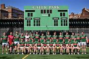 7 April 2024; The Mayo team before the Connacht GAA Football Senior Championship quarter-final match between New York and Mayo at Gaelic Park in New York, USA. Photo by Sam Barnes/Sportsfile