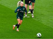 8 April 2024; Lily Agg during a Republic of Ireland Women's training session at the Aviva Stadium in Dublin. Photo by Tyler Miller/Sportsfile