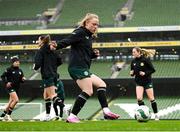 8 April 2024; Amber Barrett during a Republic of Ireland Women's training session at the Aviva Stadium in Dublin. Photo by Stephen McCarthy/Sportsfile