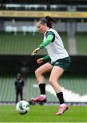 8 April 2024; Abbie Larkin during a Republic of Ireland Women's training session at the Aviva Stadium in Dublin. Photo by Stephen McCarthy/Sportsfile