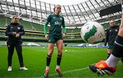 8 April 2024; Ruesha Littlejohn during a Republic of Ireland Women's training session at the Aviva Stadium in Dublin. Photo by Stephen McCarthy/Sportsfile