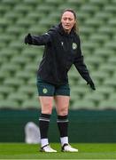 8 April 2024; Megan Campbell during a Republic of Ireland Women's training session at the Aviva Stadium in Dublin. Photo by Stephen McCarthy/Sportsfile