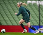 8 April 2024; Louise Quinn during a Republic of Ireland Women's training session at the Aviva Stadium in Dublin. Photo by Stephen McCarthy/Sportsfile