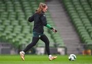 8 April 2024; Goalkeeper Courtney Brosnan during a Republic of Ireland Women's training session at the Aviva Stadium in Dublin. Photo by Stephen McCarthy/Sportsfile