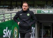 8 April 2024; Assistant coach Rhys Carr during a Republic of Ireland Women's training session at the Aviva Stadium in Dublin. Photo by Stephen McCarthy/Sportsfile