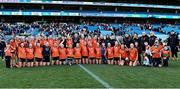 7 April 2024; Armagh celebrate after their side's victory in the Lidl LGFA National League Division 1 final match between Armagh and Kerry at Croke Park in Dublin. Photo by Piaras Ó Mídheach/Sportsfile