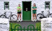 9 April 2024; Leinster LGFA Minor A finalists Sophie Knightly of Kildare and Kerrie Cole of Meath at the Leinster LGFA Minor Captains’ evening at Dún na Sí Park in Moate, Westmeath, ahead of the upcoming 2024 Leinster LGFA Minor Championship Finals. Photo by Piaras Ó Mídheach/Sportsfile