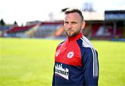 9 April 2024; Paddy Barrett poses for a portrait during a Shelbourne media conference at Tolka Park in Dublin. Photo by Ben McShane/Sportsfile