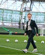 9 April 2024; Republic of Ireland head coach Eileen Gleeson before the UEFA Women's European Championship qualifying group A match between Republic of Ireland and England at Aviva Stadium in Dublin. Photo by Stephen McCarthy/Sportsfile