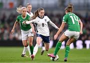 9 April 2024; Jessica Park of England in action against Denise O'Sullivan and Heather Payne of Republic of Ireland during the UEFA Women's European Championship qualifying group A match between Republic of Ireland and England at Aviva Stadium in Dublin. Photo by Ben McShane/Sportsfile