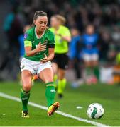 9 April 2024; Katie McCabe of Republic of Ireland reacts during the UEFA Women's European Championship qualifying group A match between Republic of Ireland and England at Aviva Stadium in Dublin. Photo by Stephen McCarthy/Sportsfile