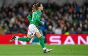 9 April 2024; Megan Campbell of Republic of Ireland runs on as a substitute during the UEFA Women's European Championship qualifying group A match between Republic of Ireland and England at Aviva Stadium in Dublin. Photo by Stephen McCarthy/Sportsfile