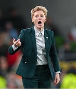 9 April 2024; Republic of Ireland head coach Eileen Gleeson during the UEFA Women's European Championship qualifying group A match between Republic of Ireland and England at Aviva Stadium in Dublin. Photo by Stephen McCarthy/Sportsfile