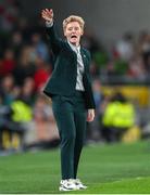 9 April 2024; Republic of Ireland head coach Eileen Gleeson during the UEFA Women's European Championship qualifying group A match between Republic of Ireland and England at Aviva Stadium in Dublin. Photo by Stephen McCarthy/Sportsfile
